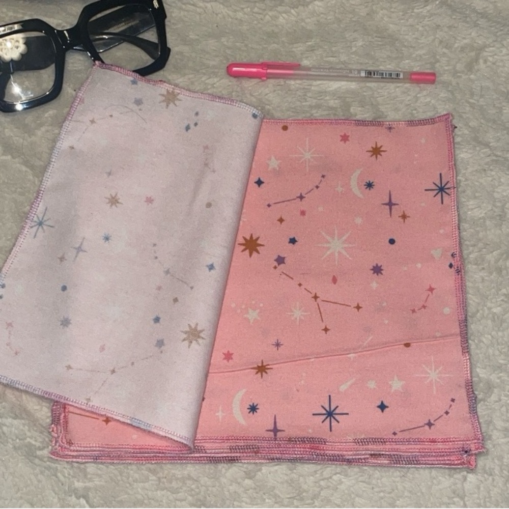 Pink Celestial Icons Hand Crafted Reusable Towels - Set of 8